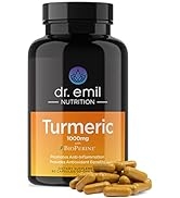 Dr. Emil Nutrition Turmeric Curcumin with Black Pepper Supplement - Turmeric Capsules with BioPer...