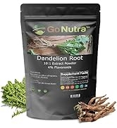 Go Nutra - Dandelion Root Powder, Potent 10:1 Dandelion Root Extract with 4% Flavonoids, Pure and...